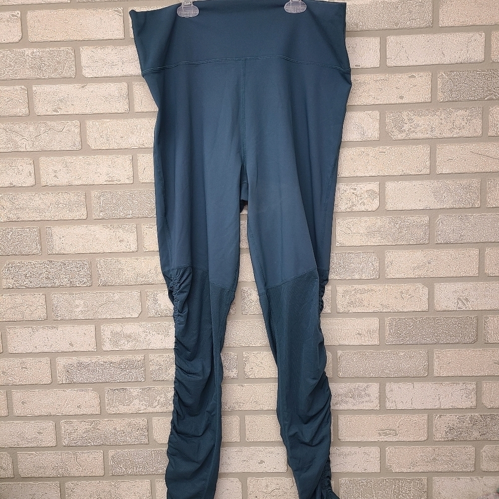 Fabletics Cashel Foldover Powerform Legging Teal Size 2X / 18-20